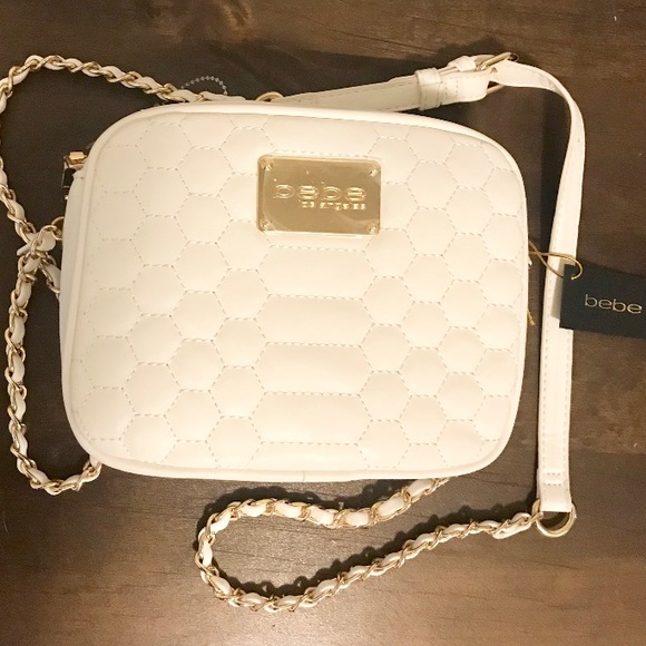Bebe Bags Bebe White Quilted Crossbody Poshmark